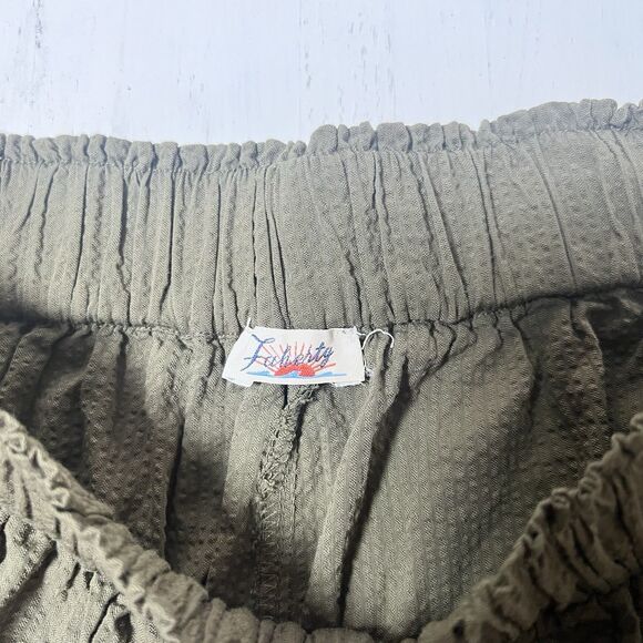 FAHERTY Marina Seersucker Short Olive Green Organic Cotton Relaxed Boho‎ - Picture 4 of 6